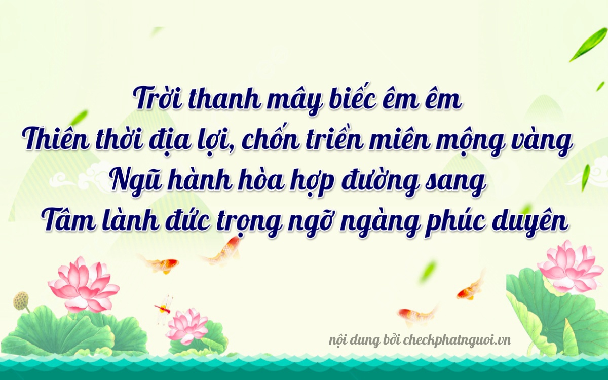 Bài thơ ý nghĩa cho <b>biển số 75A-11151</b> tại website checkphatnguoi.vn