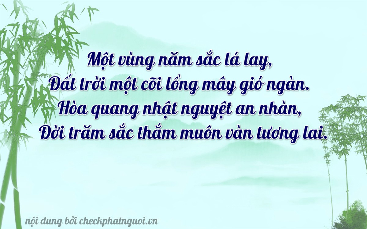 Bài thơ ý nghĩa cho <b>biển số 75A-11152</b> tại website checkphatnguoi.vn