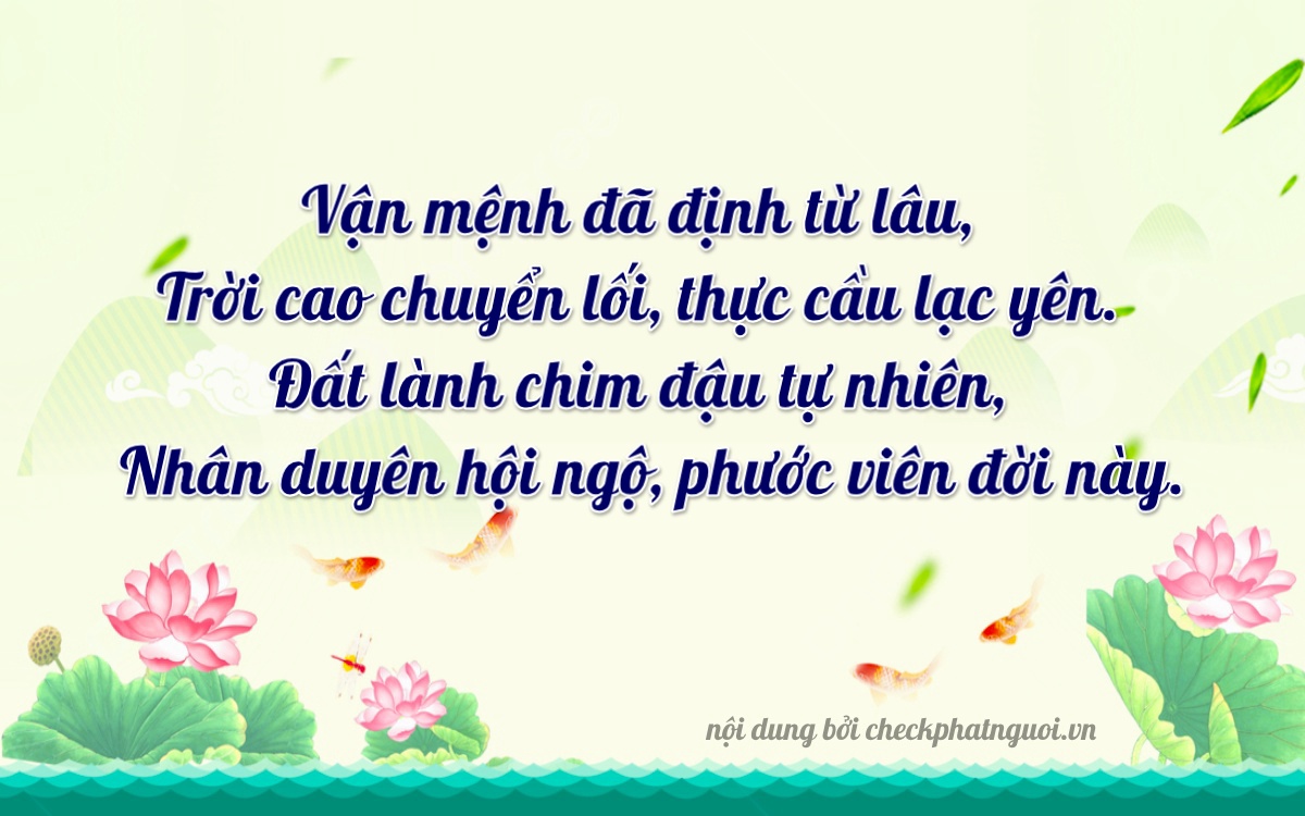 Bài thơ ý nghĩa cho <b>biển số 75A-11750</b> tại website checkphatnguoi.vn