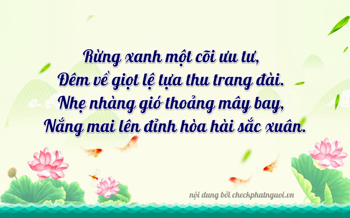 Bài thơ ý nghĩa cho <b>biển số 75A-11935</b> tại website checkphatnguoi.vn