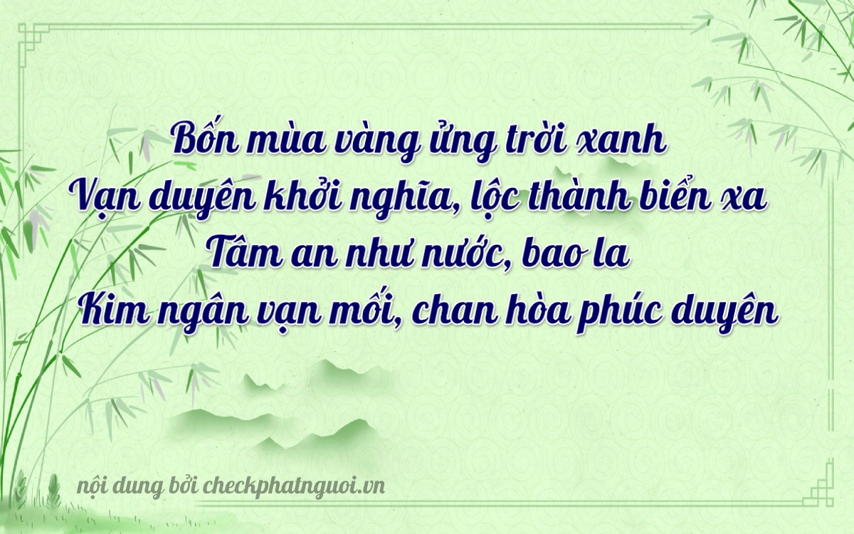 Bài thơ ý nghĩa cho <b>biển số 75A-14130</b> tại website checkphatnguoi.vn