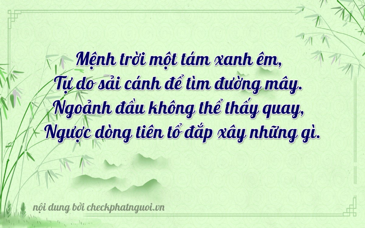 Bài thơ ý nghĩa cho <b>biển số 75A-15801</b> tại website checkphatnguoi.vn