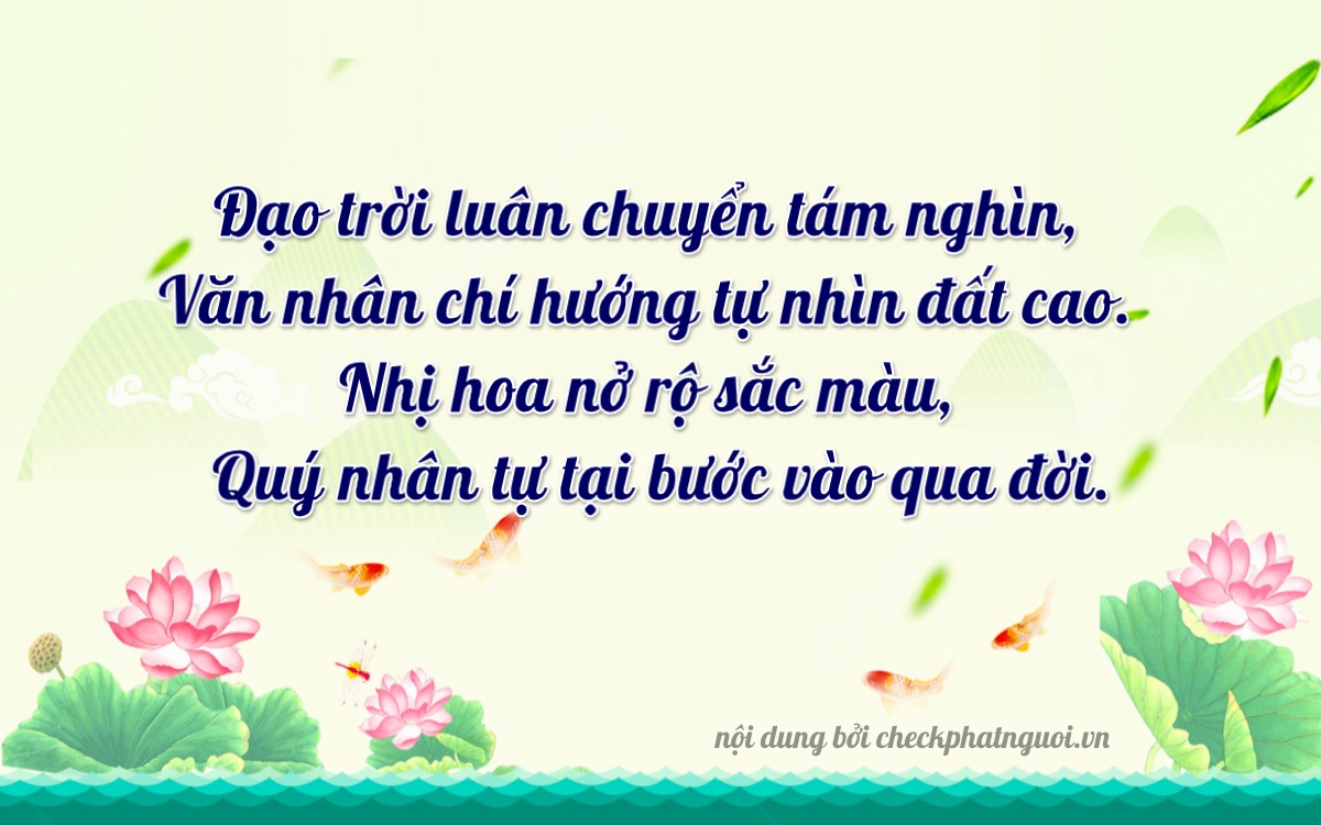 Bài thơ ý nghĩa cho <b>biển số 75A-16142</b> tại website checkphatnguoi.vn