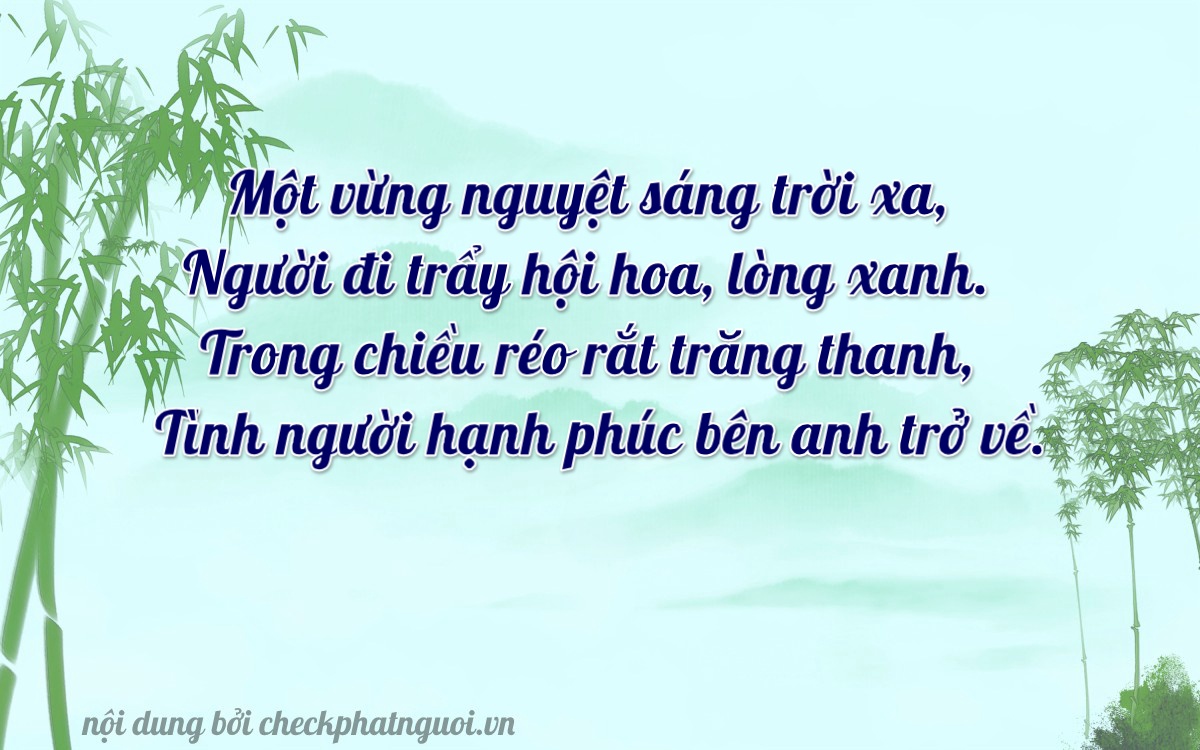 Bài thơ ý nghĩa cho <b>biển số 75A-16314</b> tại website checkphatnguoi.vn