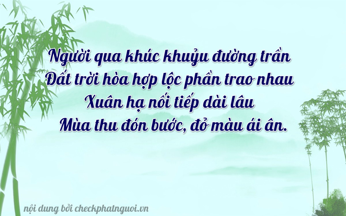 Bài thơ ý nghĩa cho <b>biển số 75A-16623</b> tại website checkphatnguoi.vn