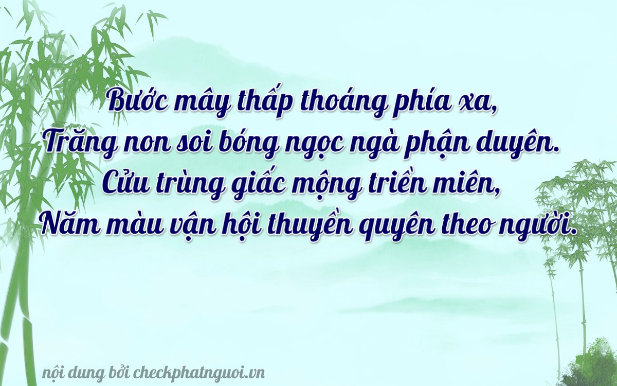 Bài thơ ý nghĩa cho <b>biển số 75A-17095</b> tại website checkphatnguoi.vn