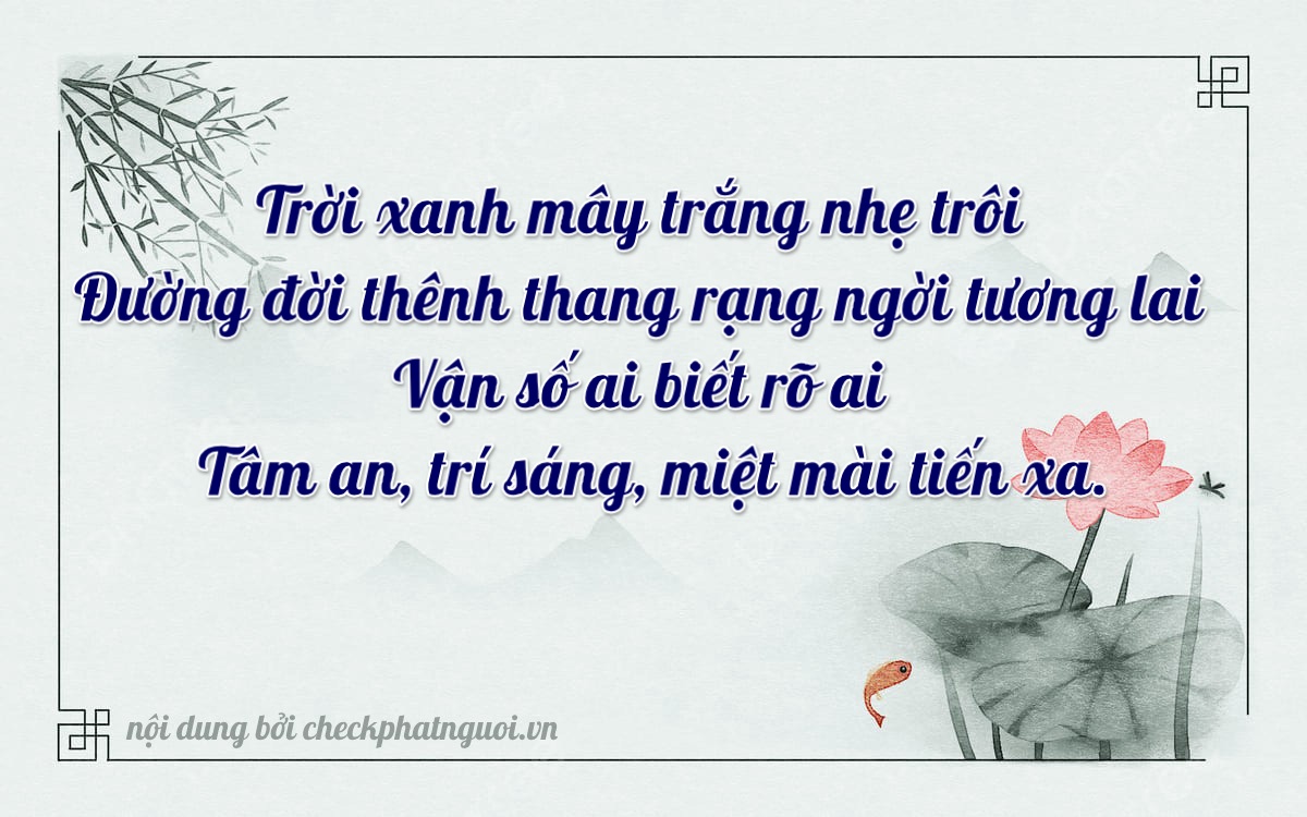 Bài thơ ý nghĩa cho <b>biển số 75A-17223</b> tại website checkphatnguoi.vn