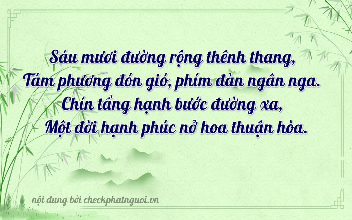 Bài thơ ý nghĩa cho <b>biển số 75A-18691</b> tại website checkphatnguoi.vn