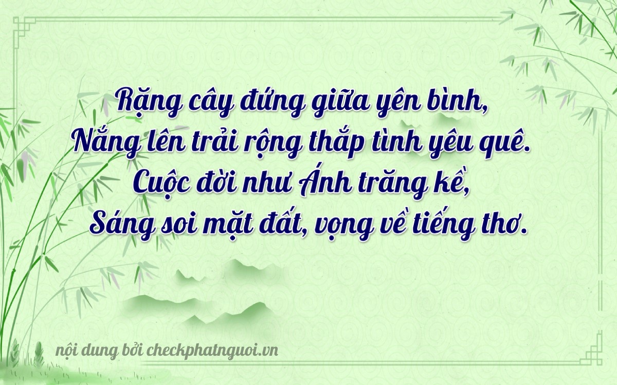 Bài thơ ý nghĩa cho <b>biển số 75A-20883</b> tại website checkphatnguoi.vn