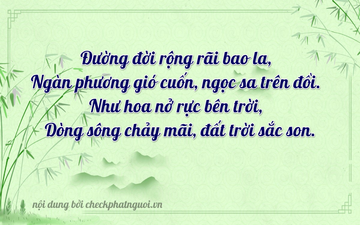Bài thơ ý nghĩa cho <b>biển số 75A-21201</b> tại website checkphatnguoi.vn