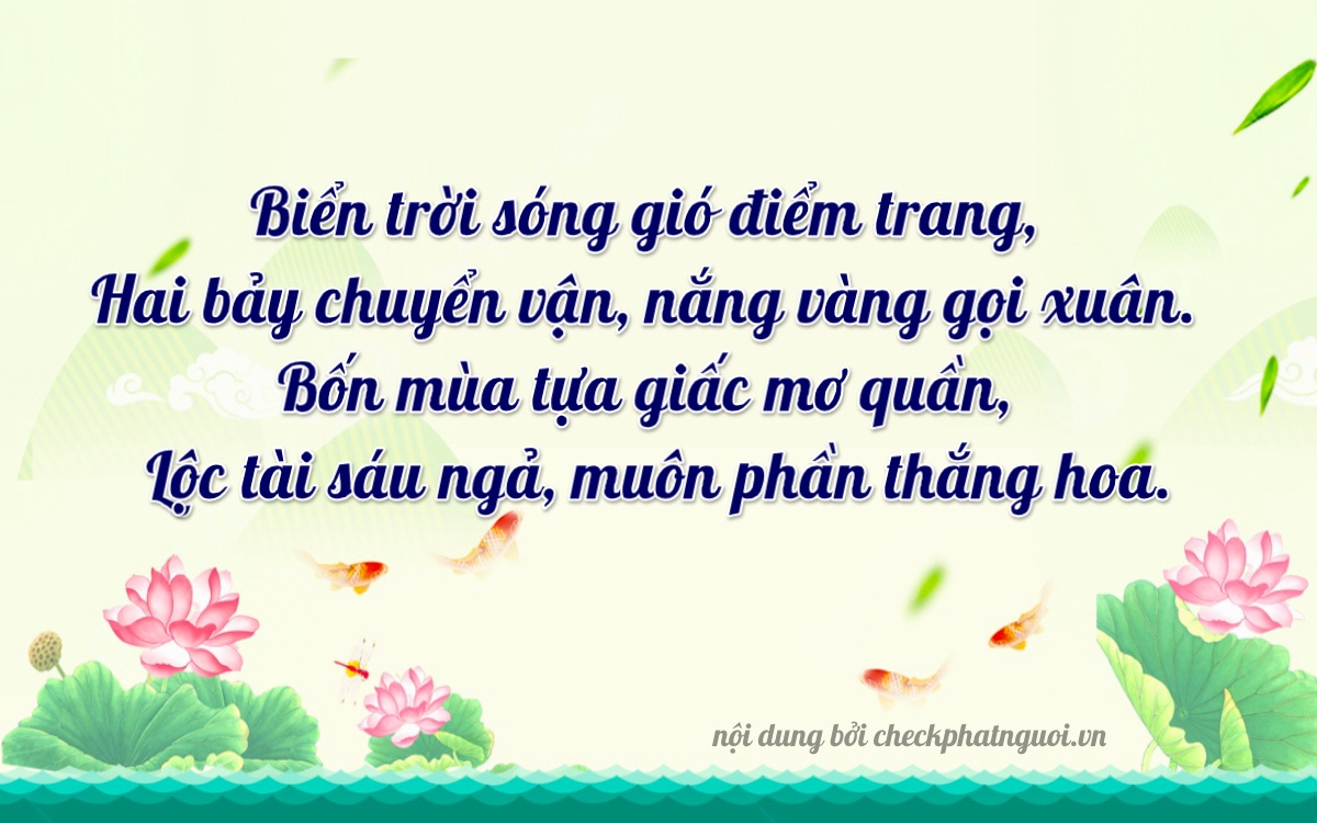 Bài thơ ý nghĩa cho <b>biển số 75A-22760</b> tại website checkphatnguoi.vn