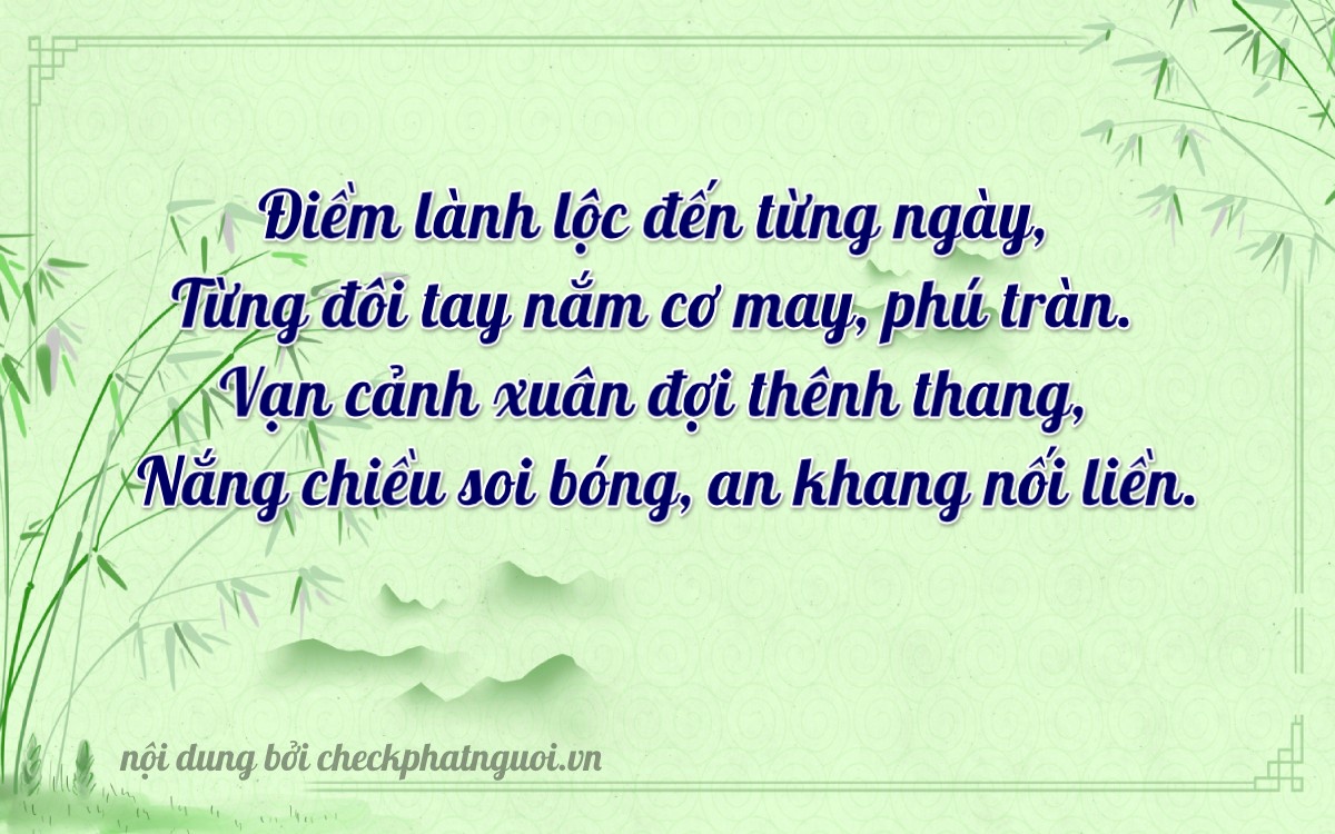 Bài thơ ý nghĩa cho <b>biển số 75A-22911</b> tại website checkphatnguoi.vn