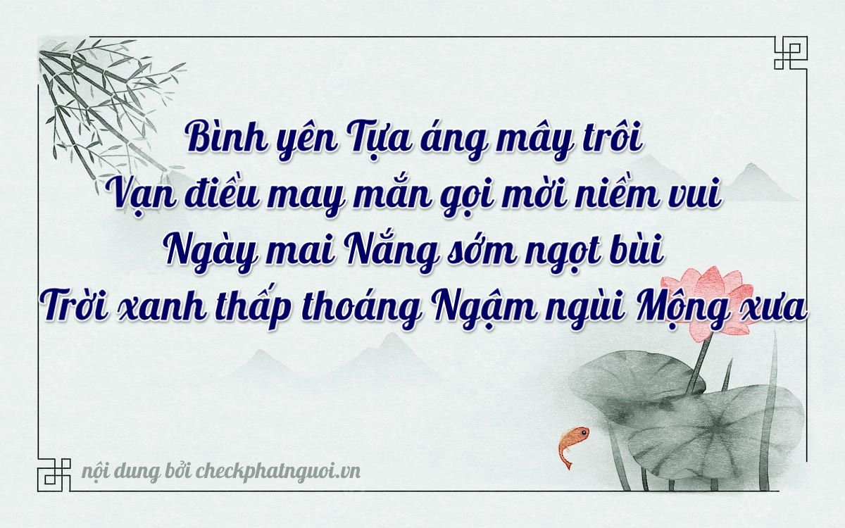 Bài thơ ý nghĩa cho <b>biển số 75A-23345</b> tại website checkphatnguoi.vn