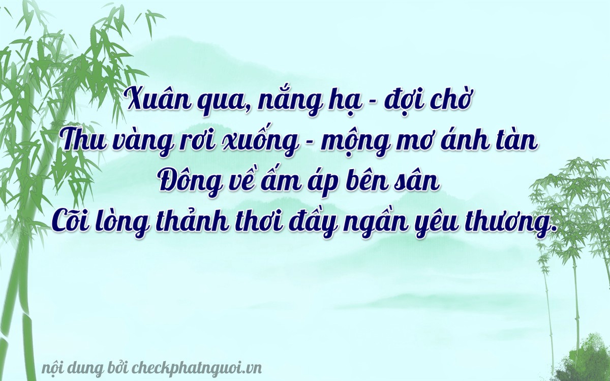 Bài thơ ý nghĩa cho <b>biển số 75A-23768</b> tại website checkphatnguoi.vn
