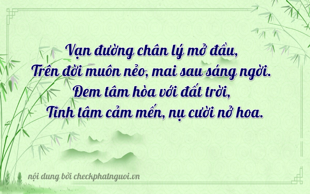 Bài thơ ý nghĩa cho <b>biển số 75A-24137</b> tại website checkphatnguoi.vn