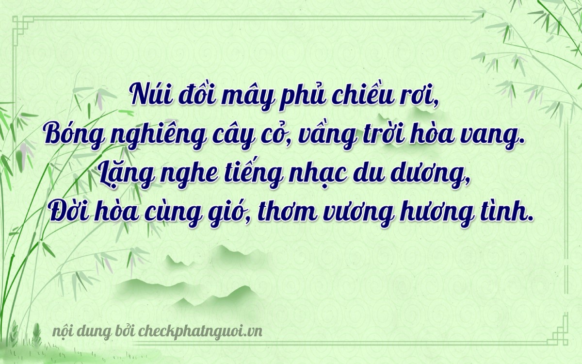 Bài thơ ý nghĩa cho <b>biển số 75A-24309</b> tại website checkphatnguoi.vn
