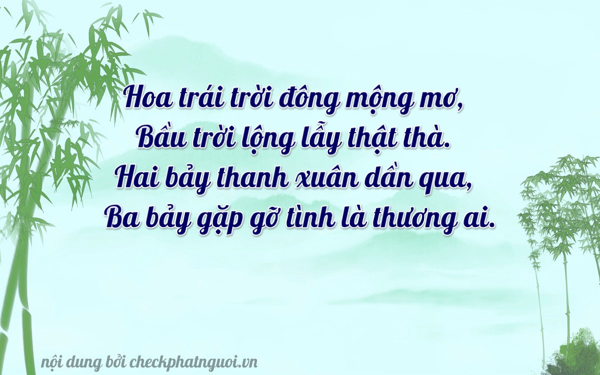 Bài thơ ý nghĩa cho <b>biển số 75A-24737</b> tại website checkphatnguoi.vn
