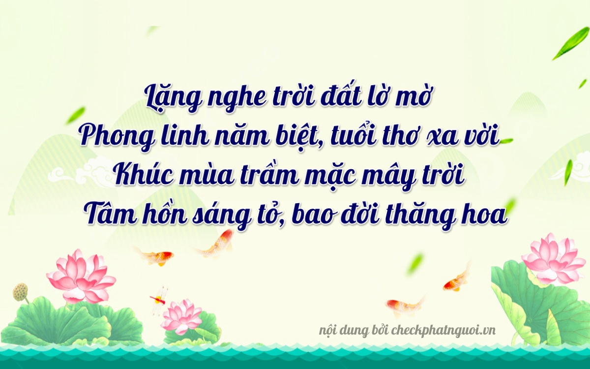 Bài thơ ý nghĩa cho <b>biển số 75A-25190</b> tại website checkphatnguoi.vn