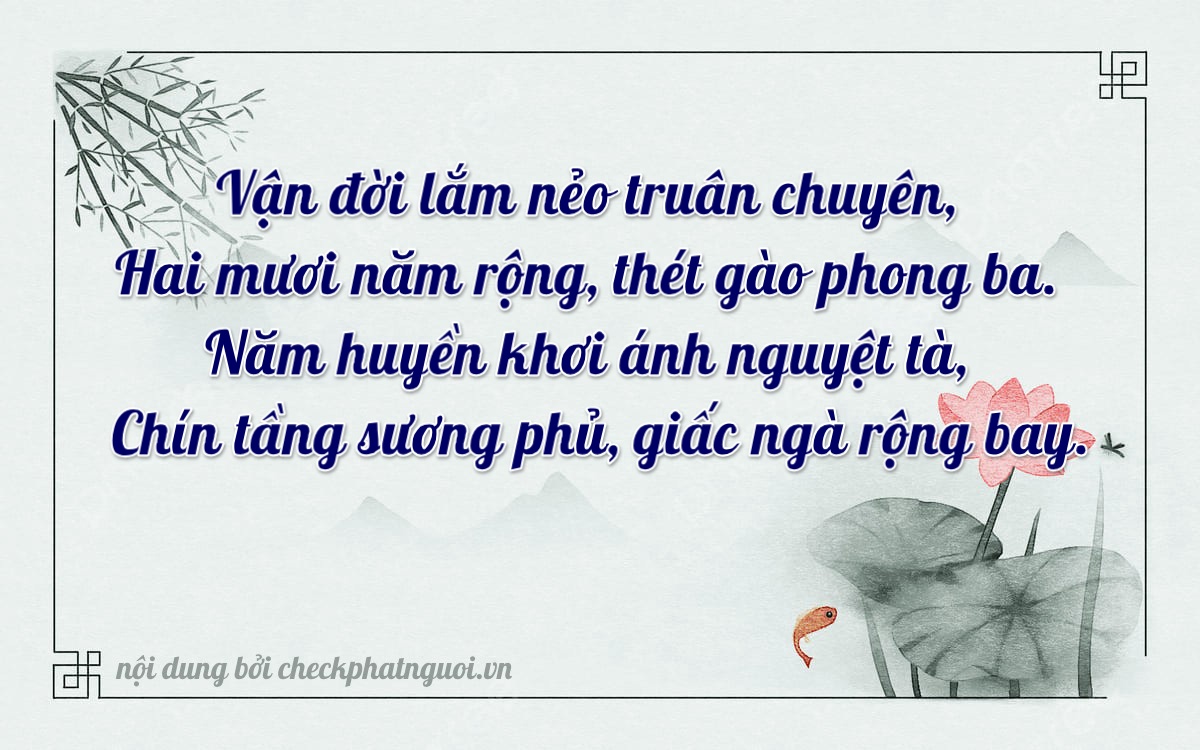 Bài thơ ý nghĩa cho <b>biển số 75A-25549</b> tại website checkphatnguoi.vn
