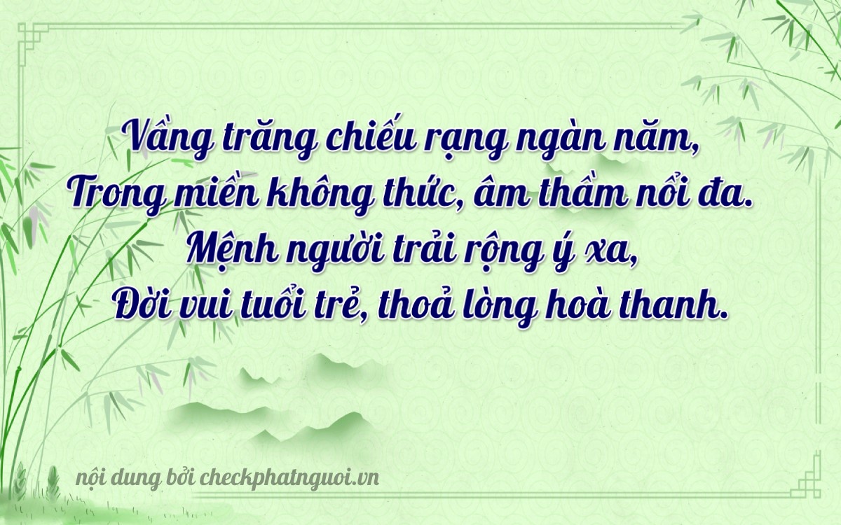 Bài thơ ý nghĩa cho <b>biển số 75A-26066</b> tại website checkphatnguoi.vn