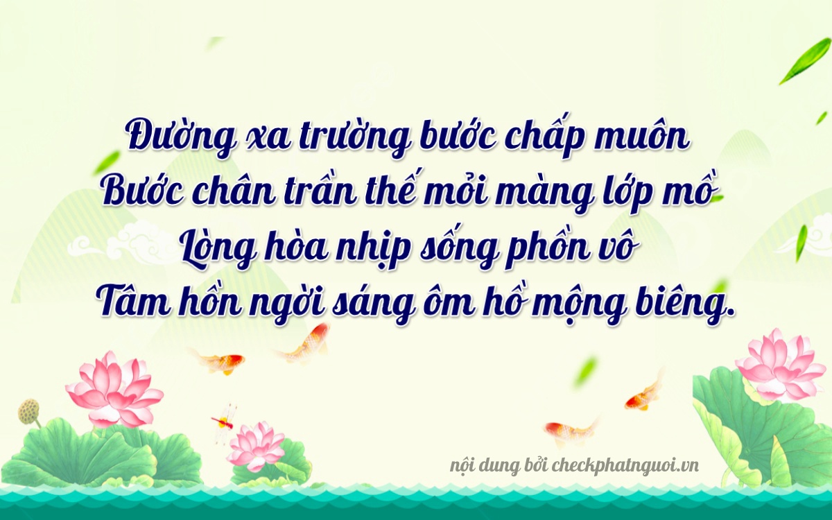 Bài thơ ý nghĩa cho <b>biển số 75A-26446</b> tại website checkphatnguoi.vn