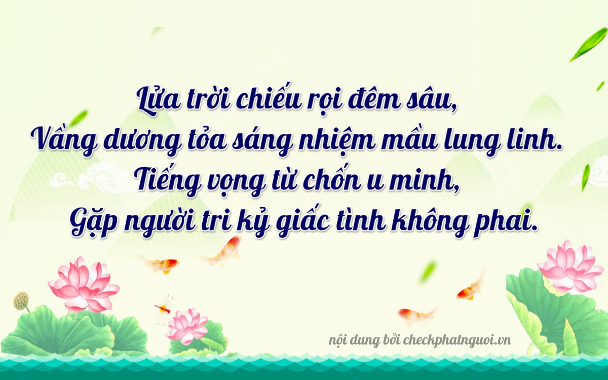 Bài thơ ý nghĩa cho <b>biển số 75A-26633</b> tại website checkphatnguoi.vn