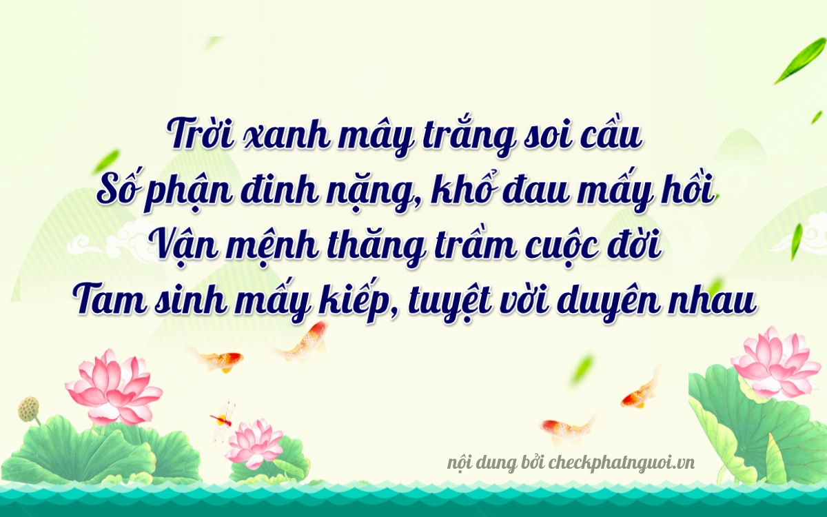 Bài thơ ý nghĩa cho <b>biển số 75A-26977</b> tại website checkphatnguoi.vn