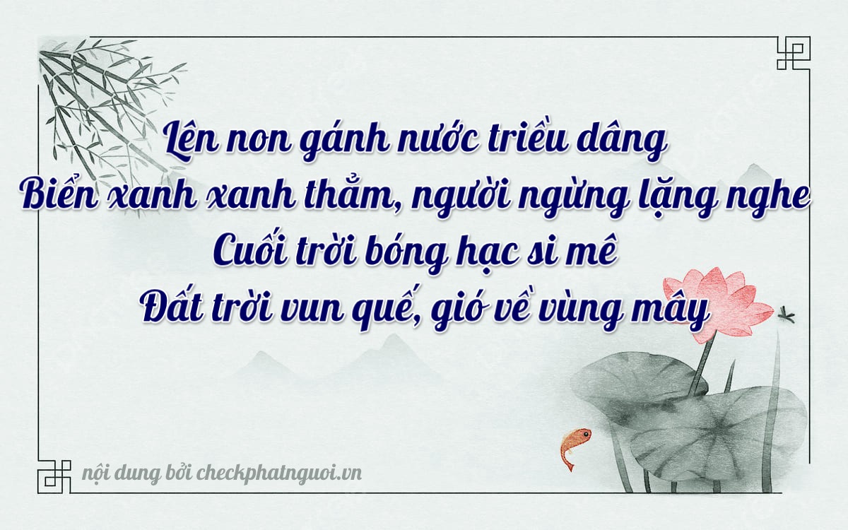 Bài thơ ý nghĩa cho <b>biển số 75A-27832</b> tại website checkphatnguoi.vn