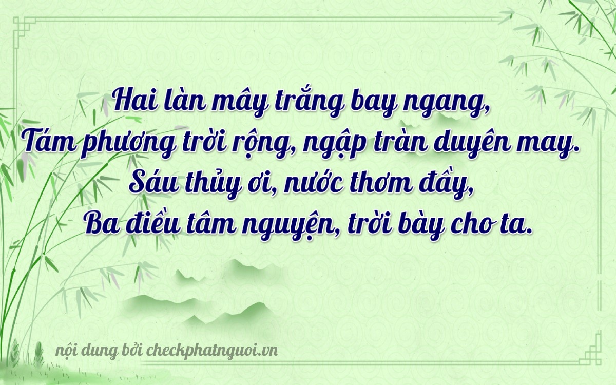 Bài thơ ý nghĩa cho <b>biển số 75A-28623</b> tại website checkphatnguoi.vn