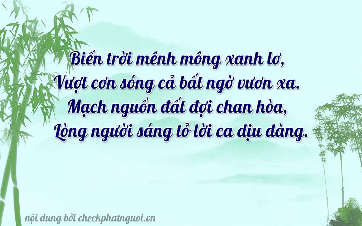 Bài thơ ý nghĩa cho <b>biển số 75A-28712</b> tại website checkphatnguoi.vn