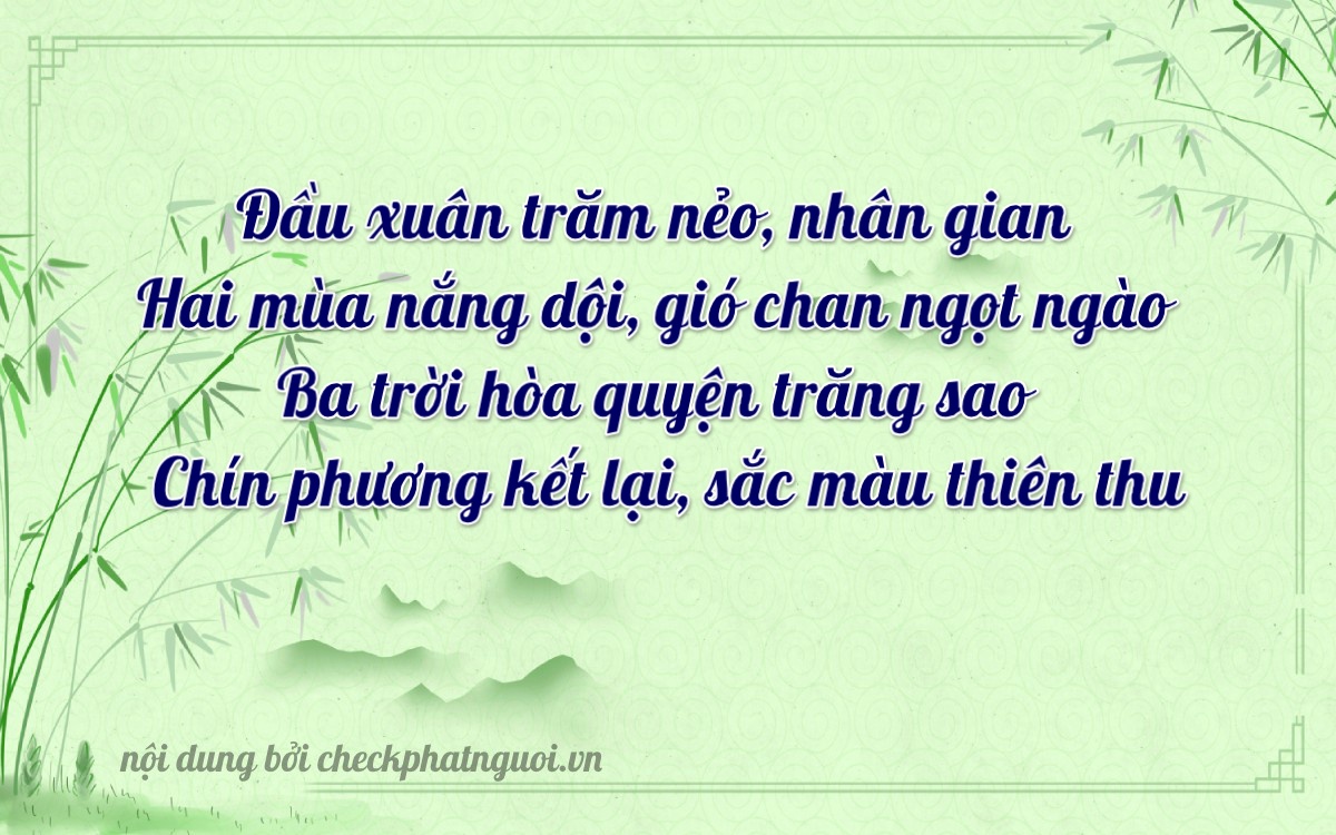 Bài thơ ý nghĩa cho <b>biển số 75A-29053</b> tại website checkphatnguoi.vn