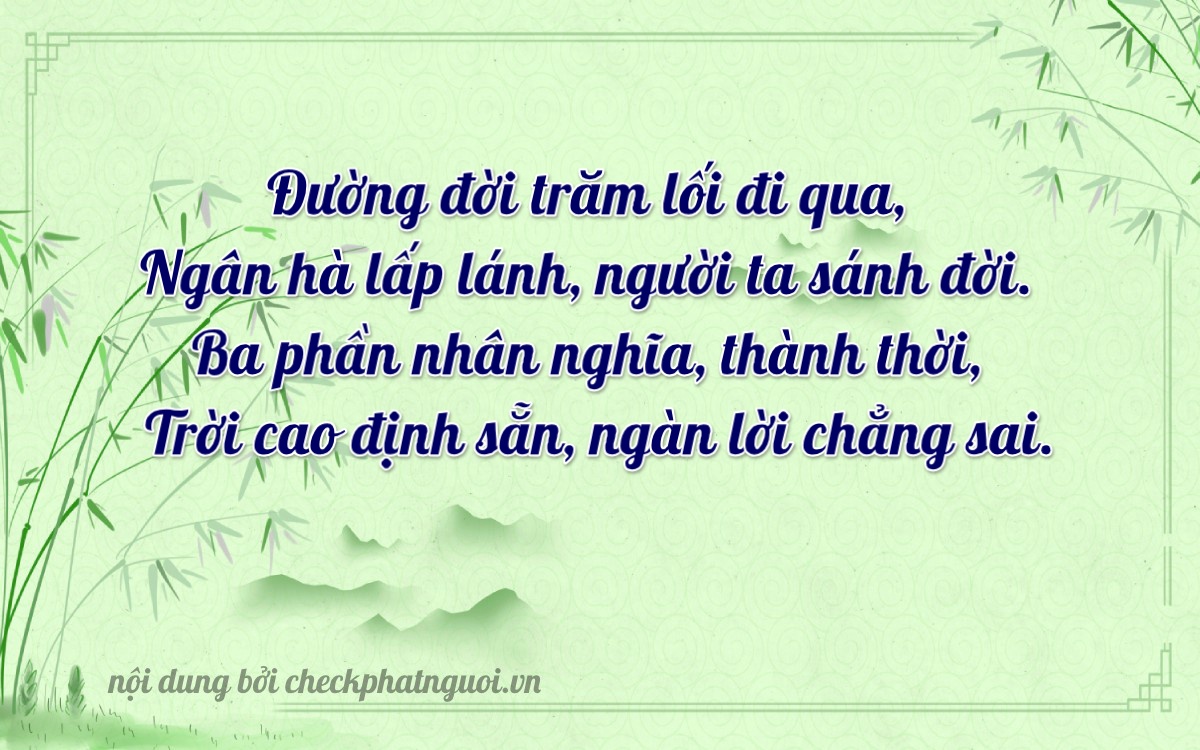 Bài thơ ý nghĩa cho <b>biển số 75A-29301</b> tại website checkphatnguoi.vn