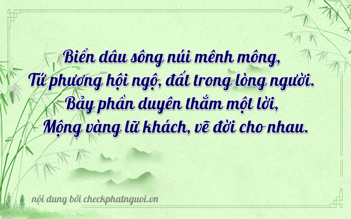 Bài thơ ý nghĩa cho <b>biển số 75A-29476</b> tại website checkphatnguoi.vn
