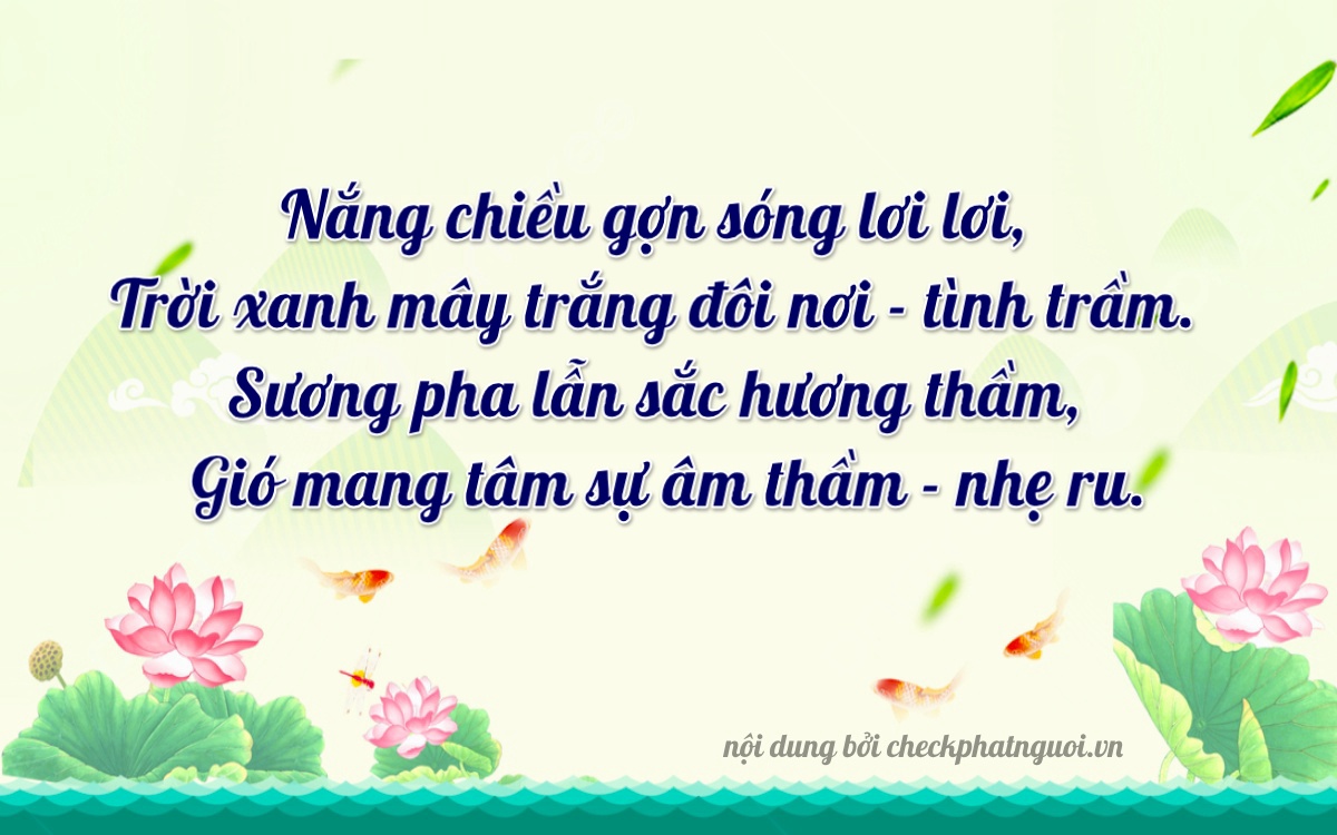 Bài thơ ý nghĩa cho <b>biển số 75A-29741</b> tại website checkphatnguoi.vn