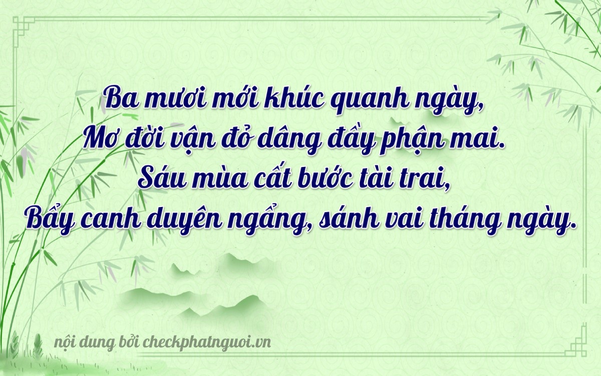 Bài thơ ý nghĩa cho <b>biển số 75A-30367</b> tại website checkphatnguoi.vn