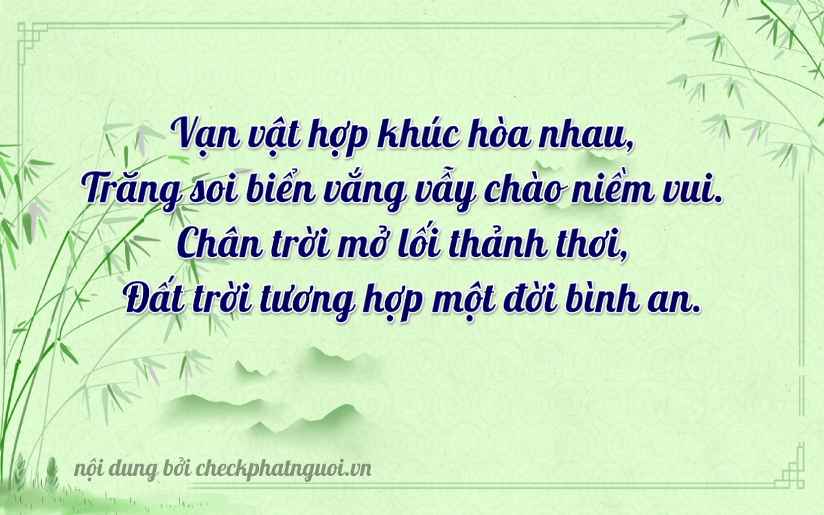 Bài thơ ý nghĩa cho <b>biển số 75A-30737</b> tại website checkphatnguoi.vn