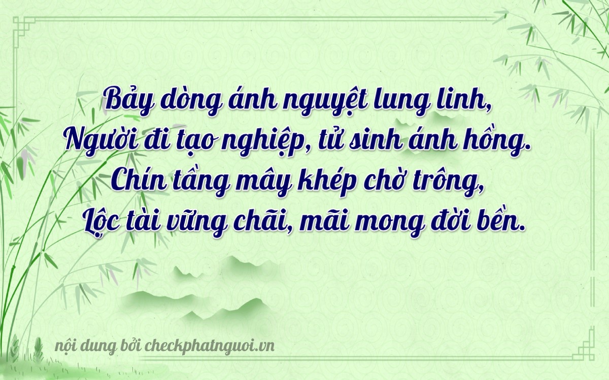 Bài thơ ý nghĩa cho <b>biển số 75A-30796</b> tại website checkphatnguoi.vn