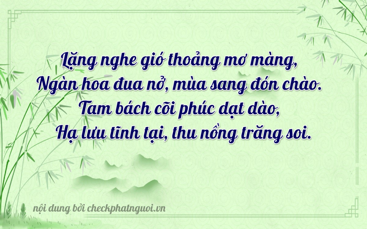 Bài thơ ý nghĩa cho <b>biển số 75A-31093</b> tại website checkphatnguoi.vn