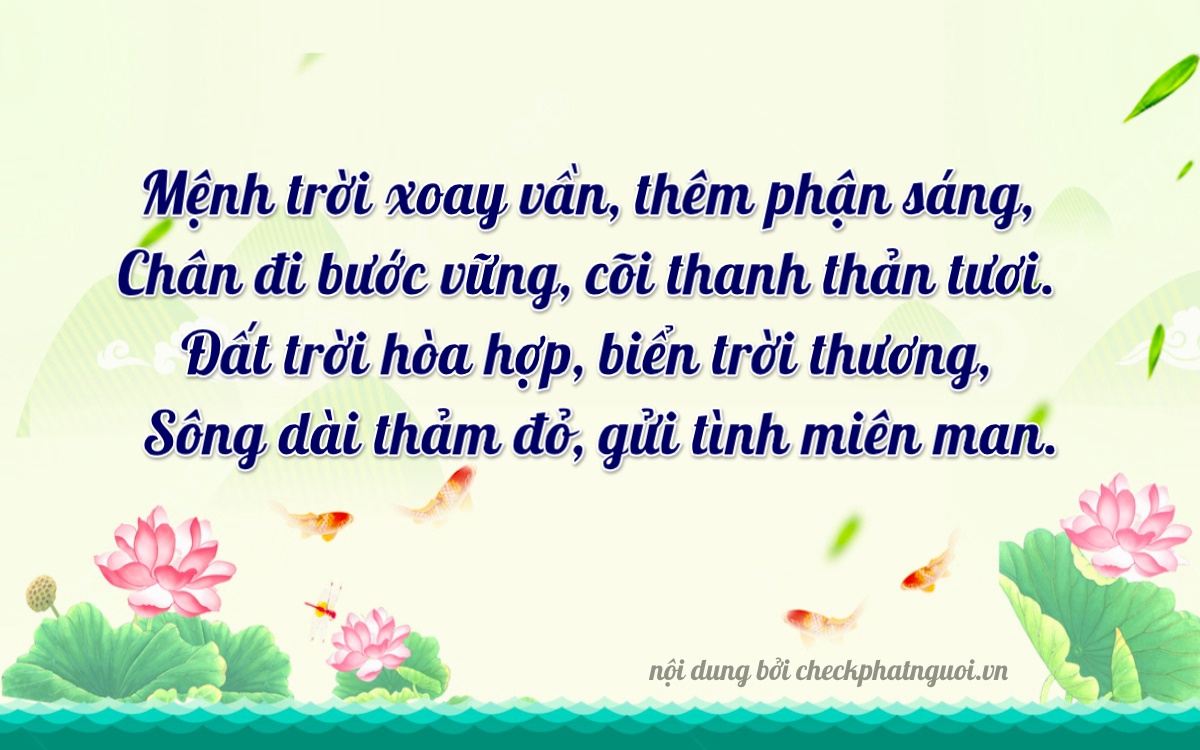 Bài thơ ý nghĩa cho <b>biển số 75A-31101</b> tại website checkphatnguoi.vn