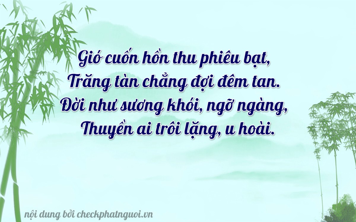 Bài thơ ý nghĩa cho <b>biển số 75A-31364</b> tại website checkphatnguoi.vn