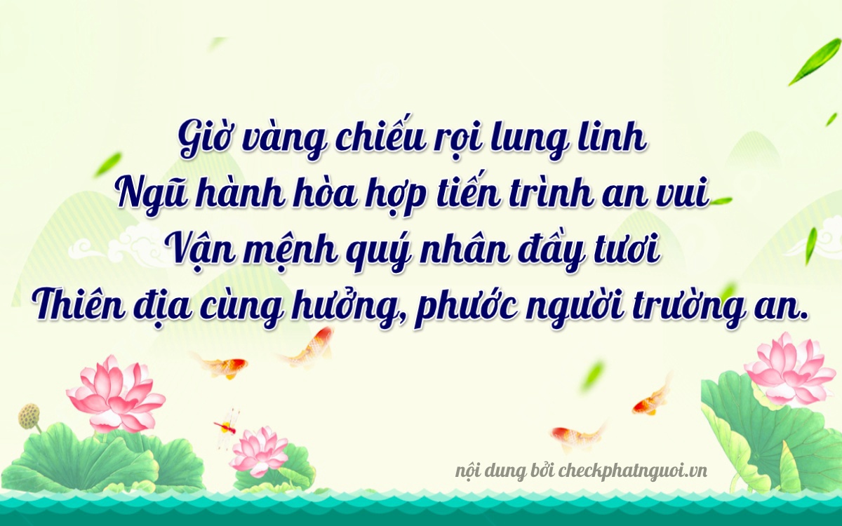 Bài thơ ý nghĩa cho <b>biển số 75A-31907</b> tại website checkphatnguoi.vn