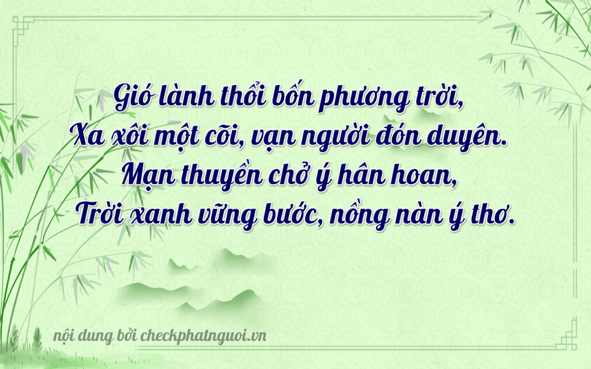 Bài thơ ý nghĩa cho <b>biển số 75A-32063</b> tại website checkphatnguoi.vn