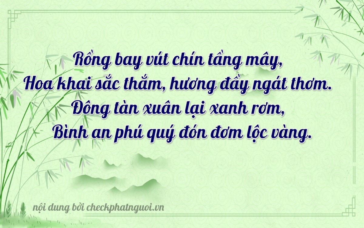 Bài thơ ý nghĩa cho <b>biển số 75A-32099</b> tại website checkphatnguoi.vn