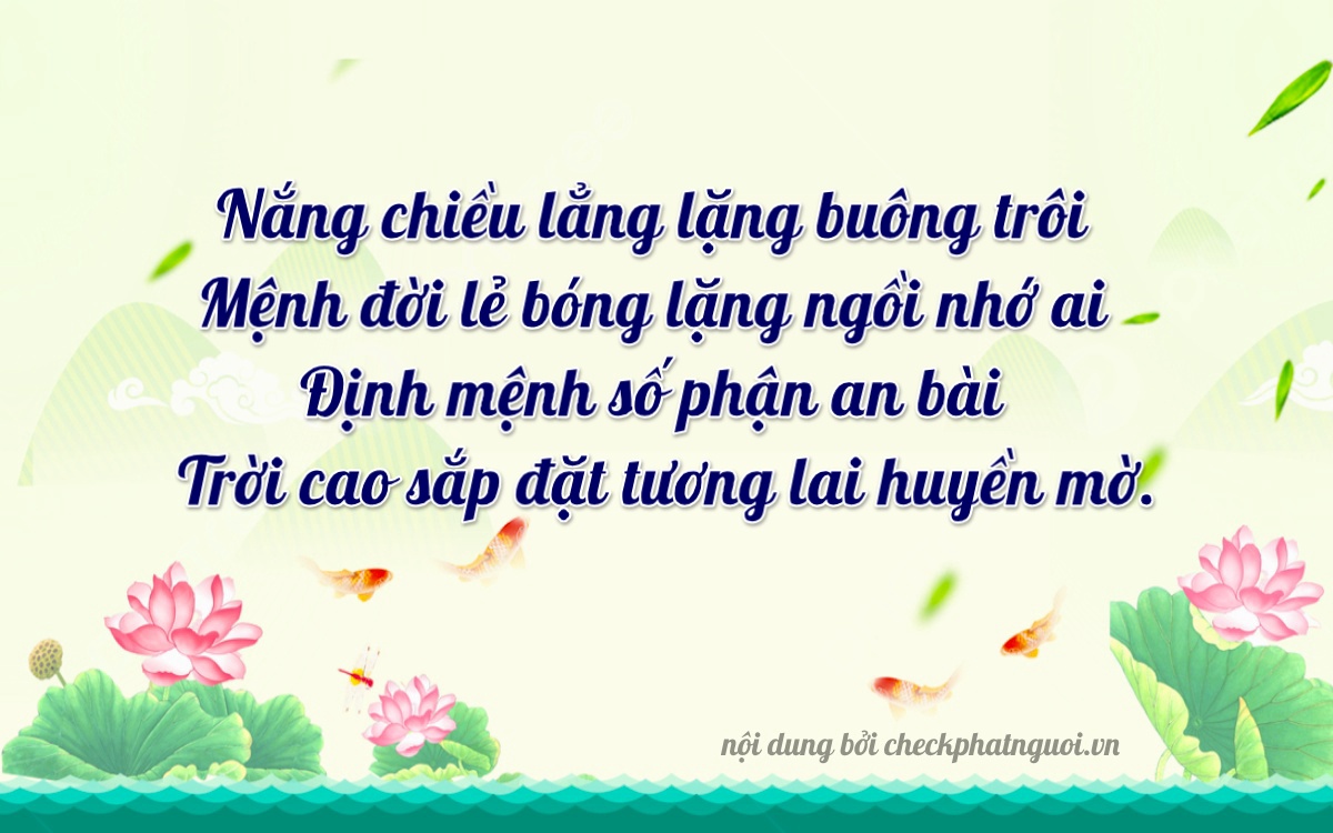 Bài thơ ý nghĩa cho <b>biển số 75A-32151</b> tại website checkphatnguoi.vn