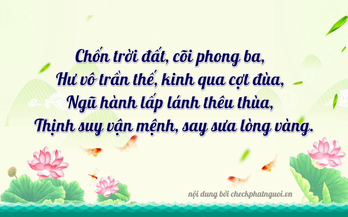 Bài thơ ý nghĩa cho <b>biển số 75A-32511</b> tại website checkphatnguoi.vn