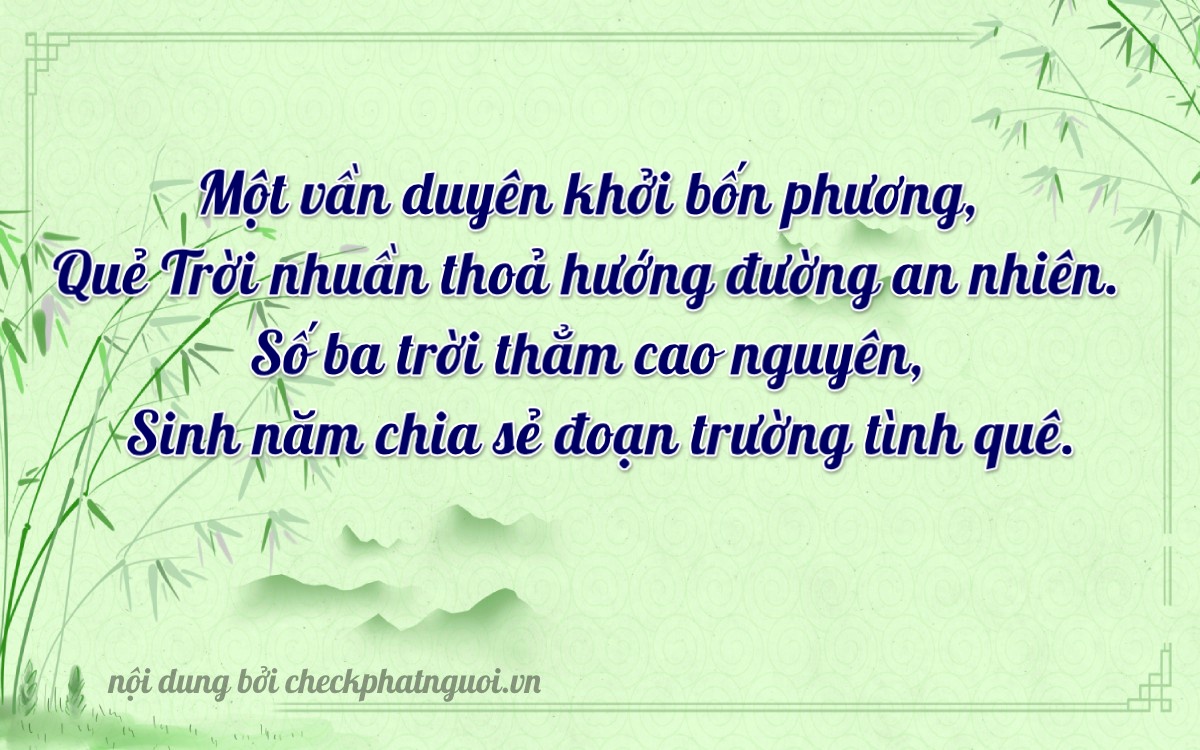 Bài thơ ý nghĩa cho <b>biển số 75A-34568</b> tại website checkphatnguoi.vn