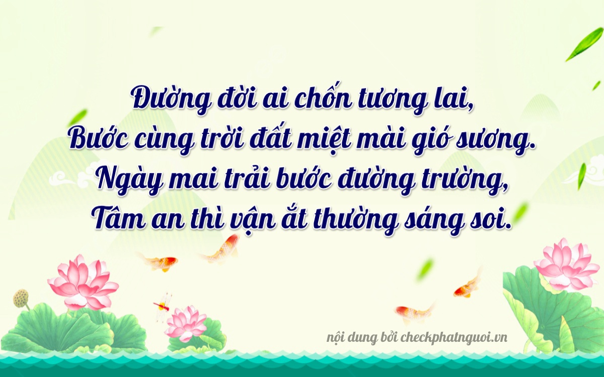 Bài thơ ý nghĩa cho <b>biển số 75A-35429</b> tại website checkphatnguoi.vn