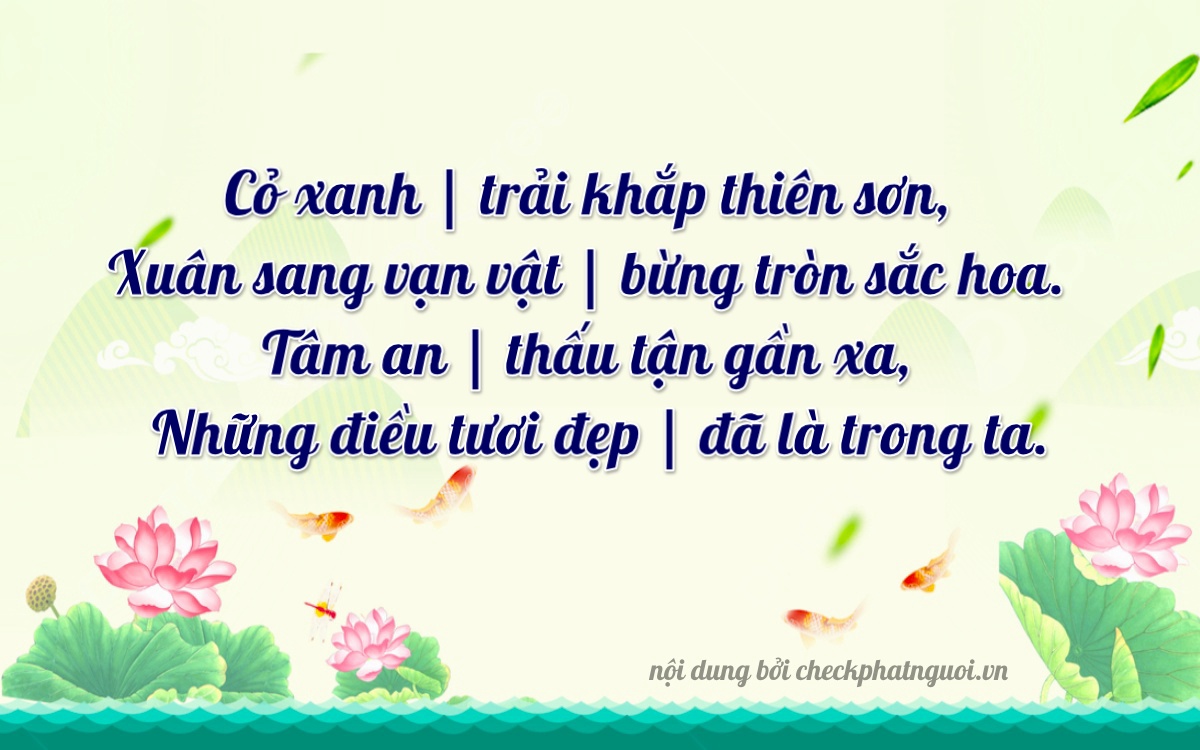 Bài thơ ý nghĩa cho <b>biển số 75A-35477</b> tại website checkphatnguoi.vn