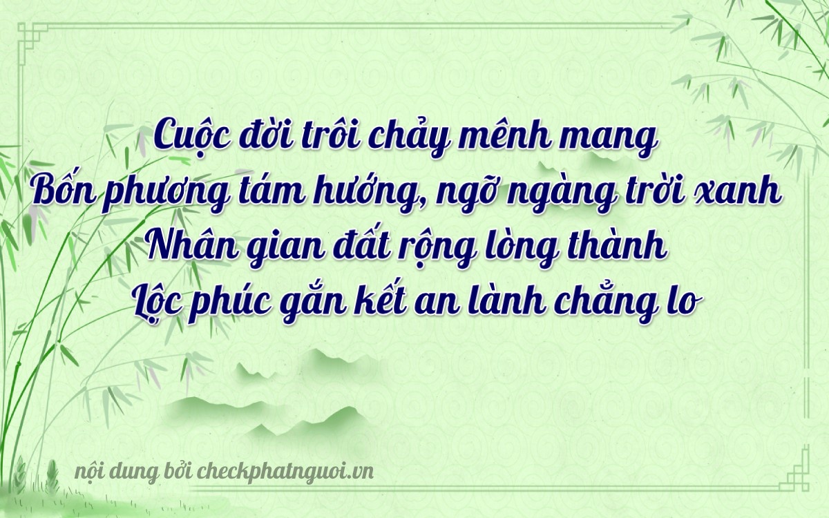 Bài thơ ý nghĩa cho <b>biển số 75A-35606</b> tại website checkphatnguoi.vn