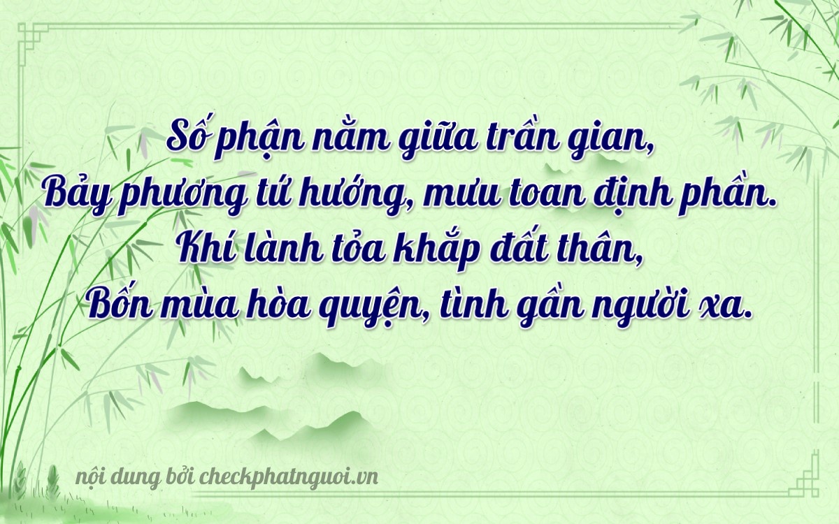 Bài thơ ý nghĩa cho <b>biển số 75A-35714</b> tại website checkphatnguoi.vn